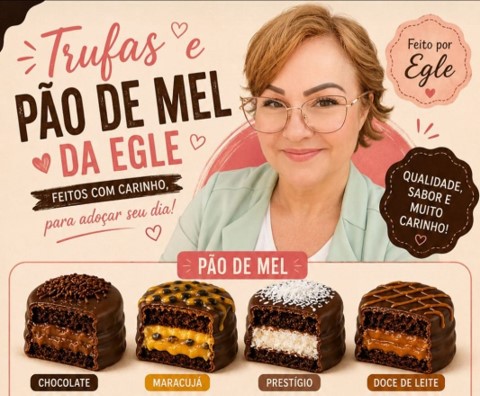Trufas e Pão de Mel, por Egle Aparecida Motta